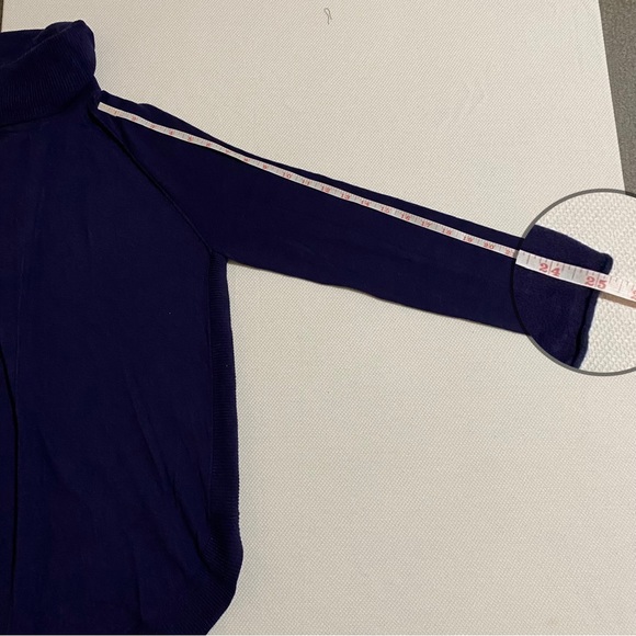 Caslon Turtle Tunic Sweater Navy Peacoat Color Size S - Picture 10 of 12